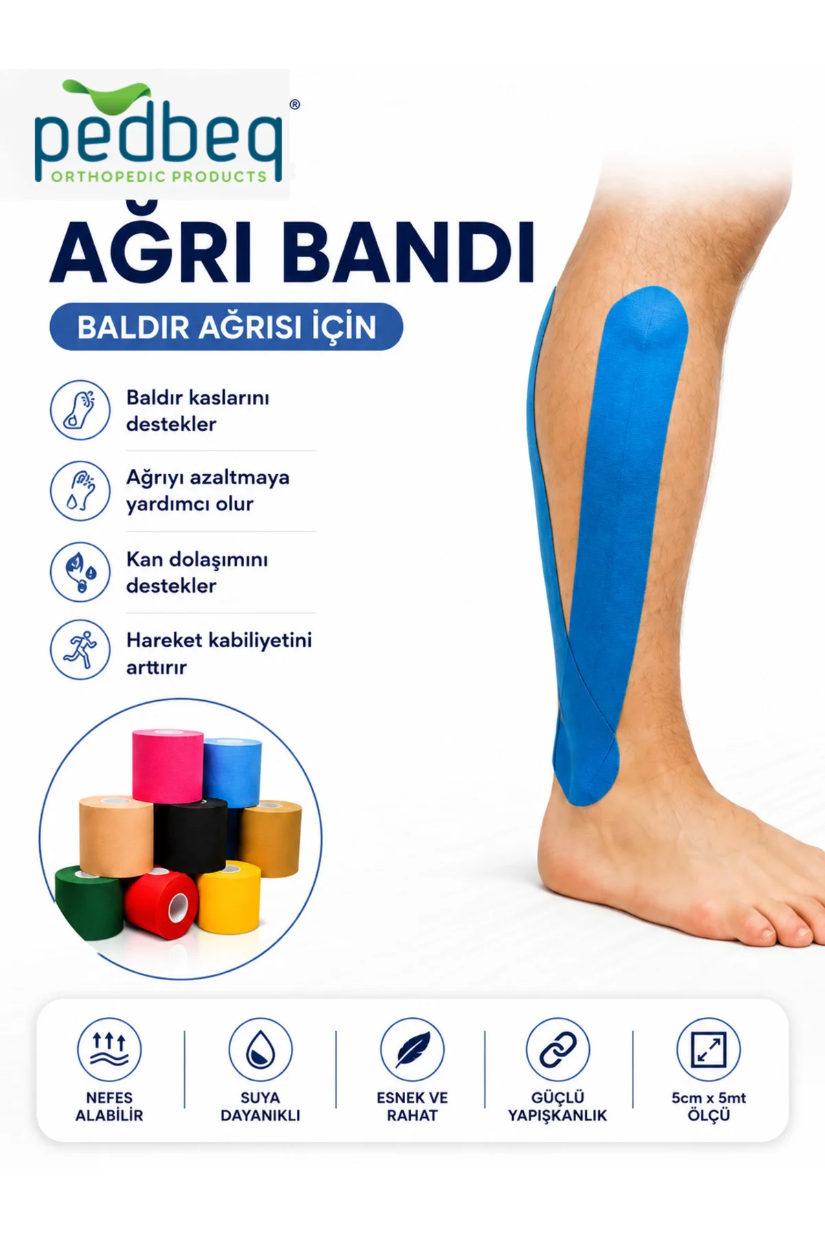 KINESIOLOGY BANT 5 CM*5 MT AĞRI BANDI