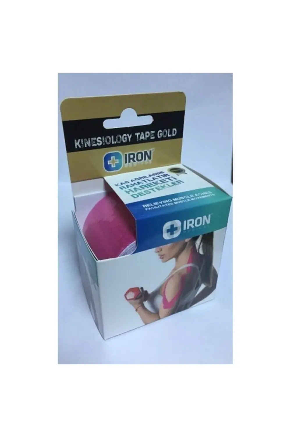 Kinesiology Tape Gold 5cm X 5 M Ağrı Bandı Pembe