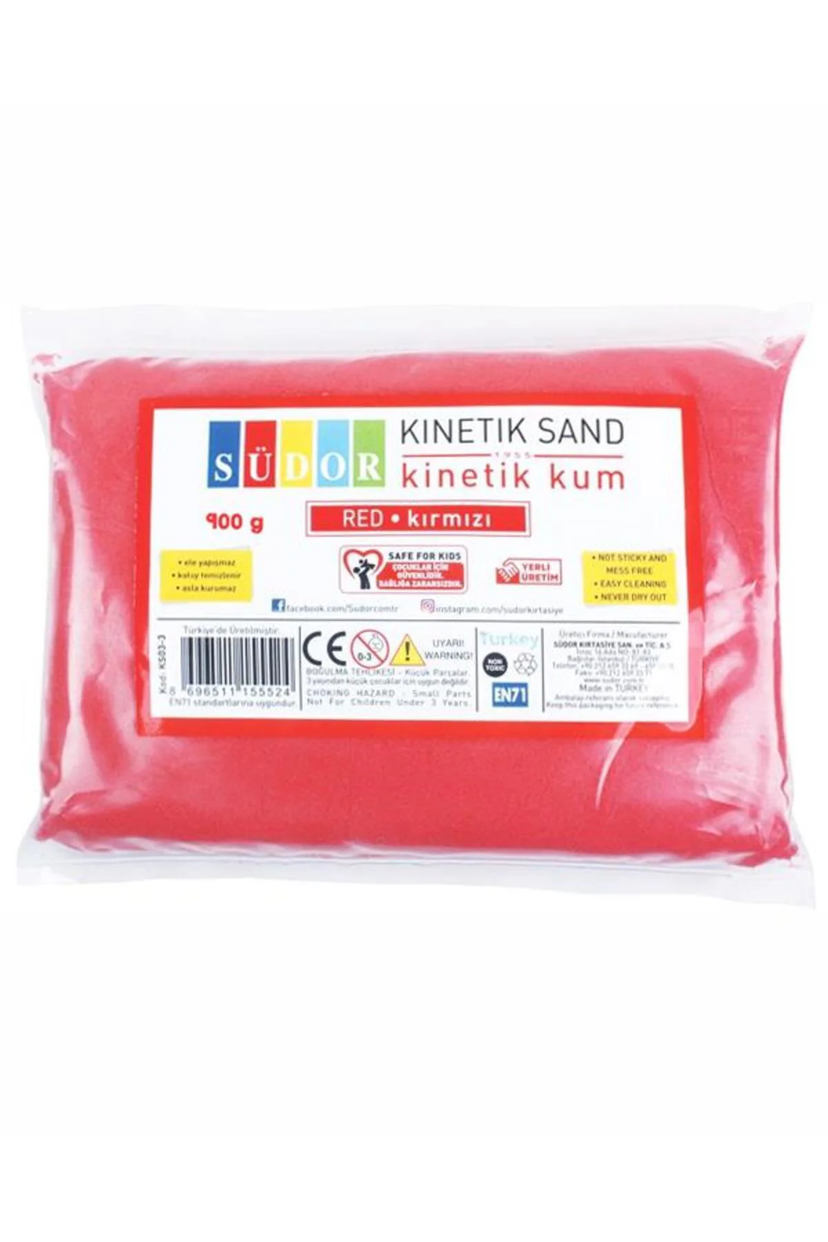 Kinetik Kum Kırmızı 1 Kg