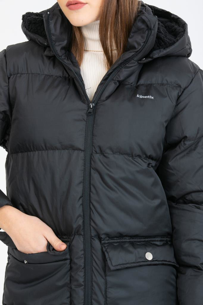 Kinetix Bella Coat Siyah Günlük Kadın Şişme Kaban Kinetix Bella Coat Siyah Günlük Kadın Şişme Kaban