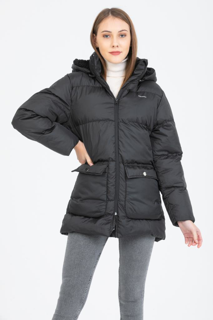 Kinetix Bella Coat Siyah Günlük Kadın Şişme Kaban Kinetix Bella Coat Siyah Günlük Kadın Şişme Kaban