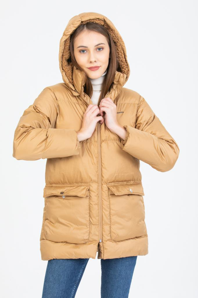 Kinetix  Bella Coat Kamel Günlük Kadin Şişme Kaban