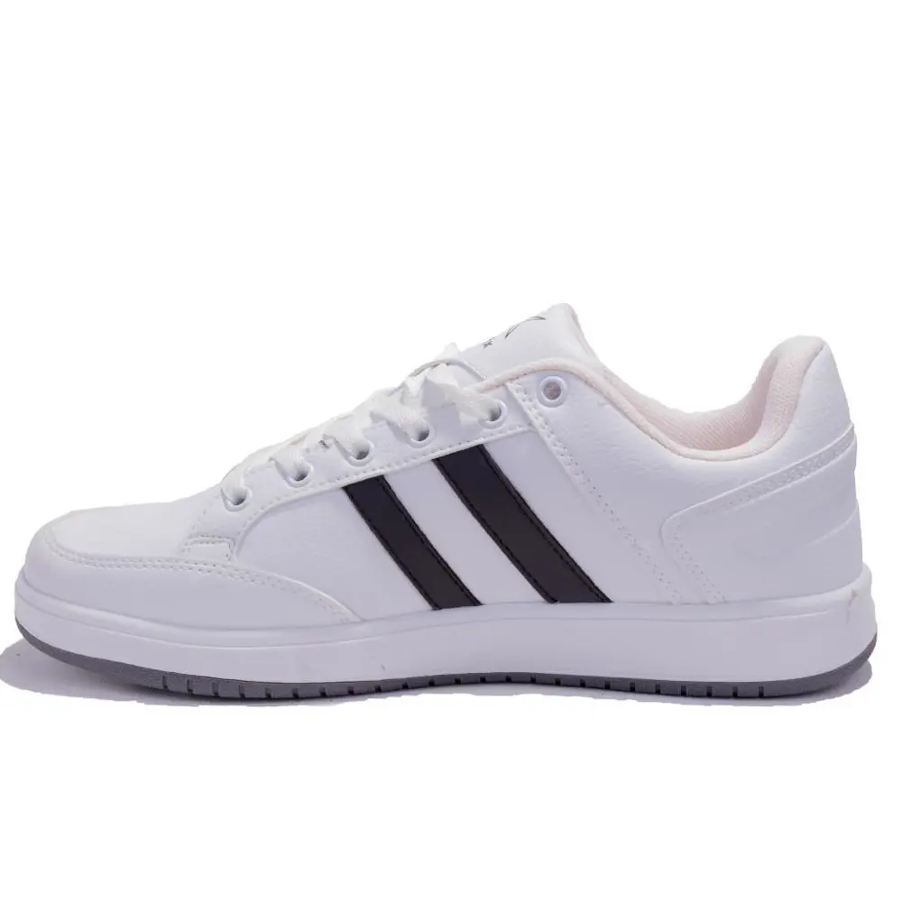 Kinetix Kort Pu Beyaz Gri Ortopedik Günlük Erkek Spor Ayakkabı