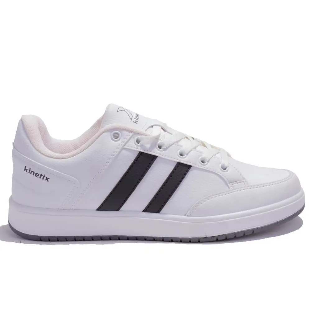 Kinetix Kort Pu Beyaz Gri Ortopedik Günlük Erkek Spor Ayakkabı