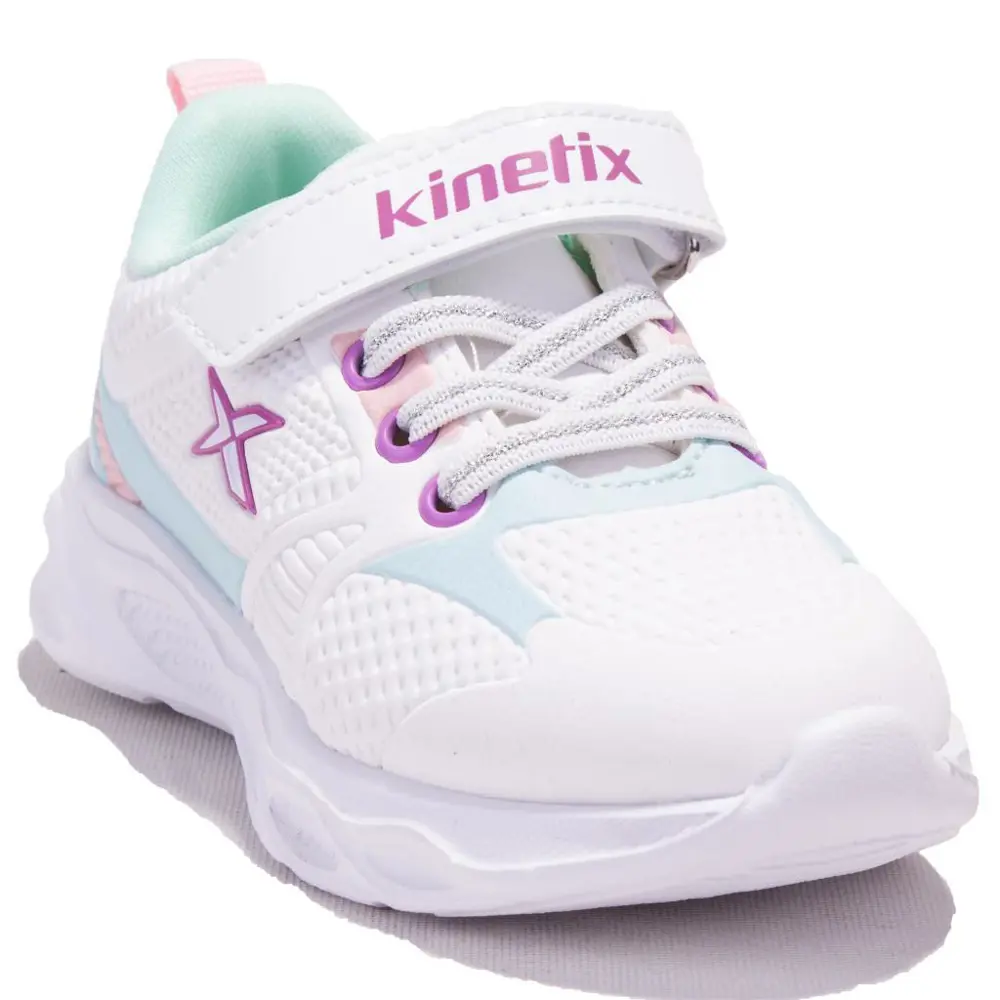 Kinetix Lıster Pu Beyaz Yeşil Ortopedik Günlük Kız Çocuk Spor Aya