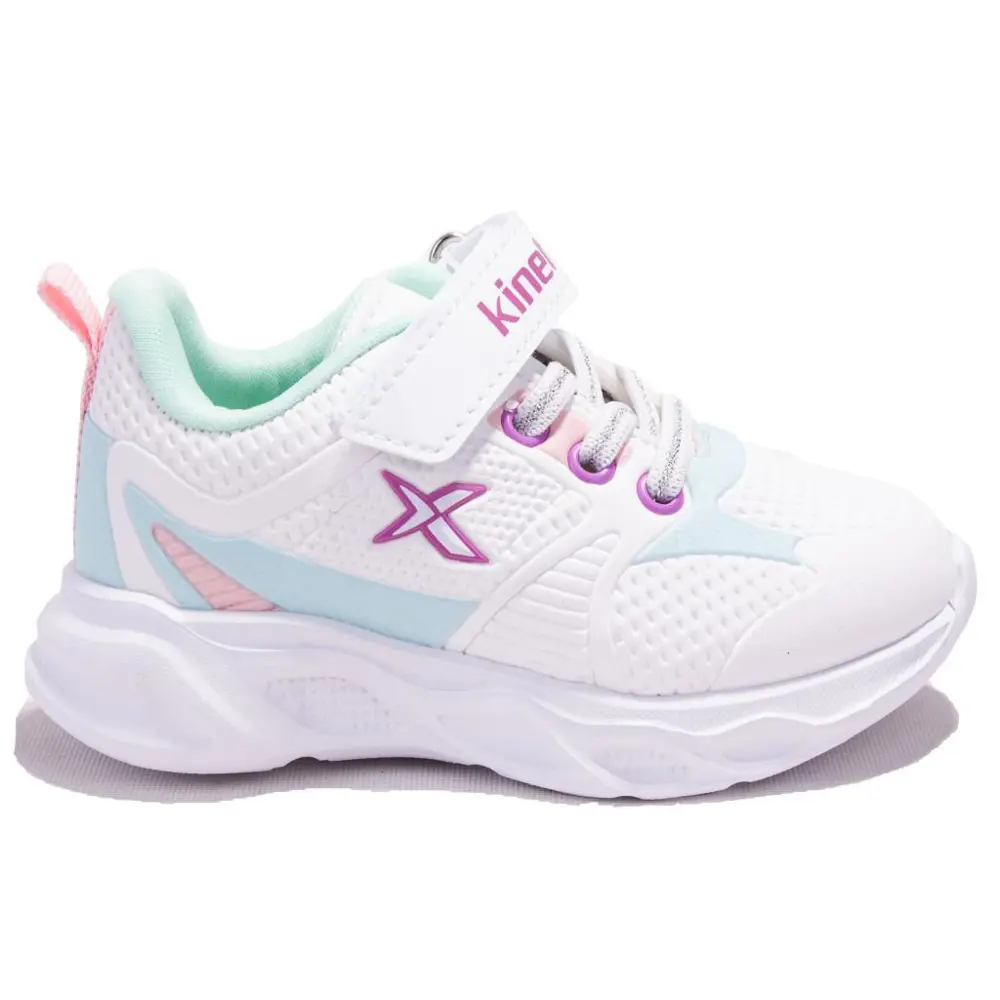 Kinetix Lıster Pu Beyaz Yeşil Ortopedik Günlük Kız Çocuk Spor Aya