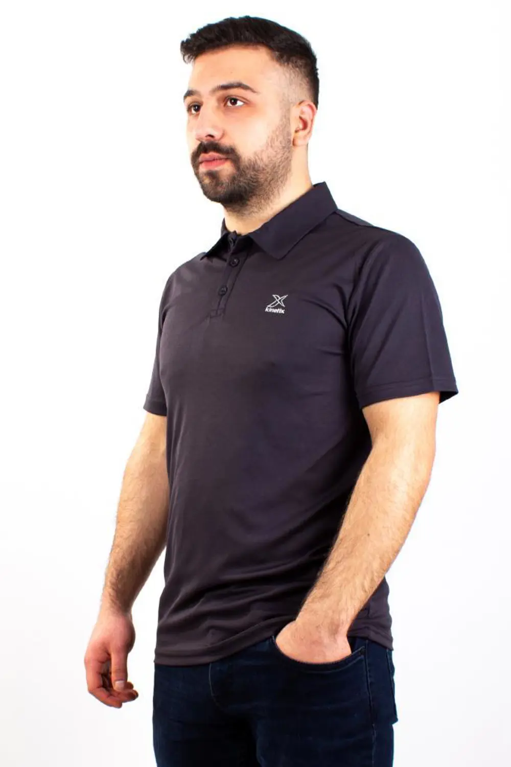 Kinetix  SN-328 Oliver Antrasit  Günlük Polo Yaka Erkek Tişört