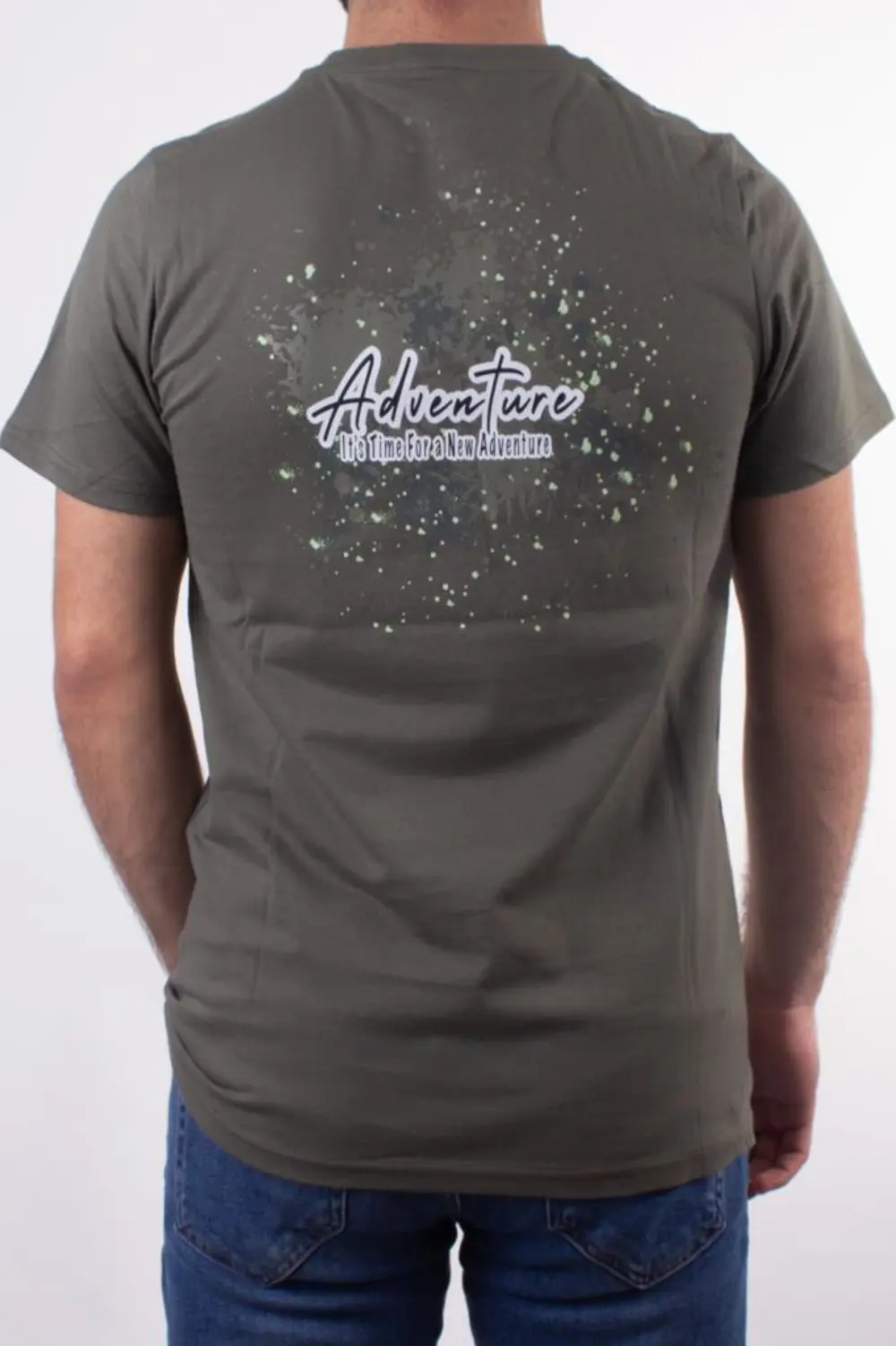 Kinetix SN-747 Amari Haki Günlük Erkek Bisiklet Yaka Tişört