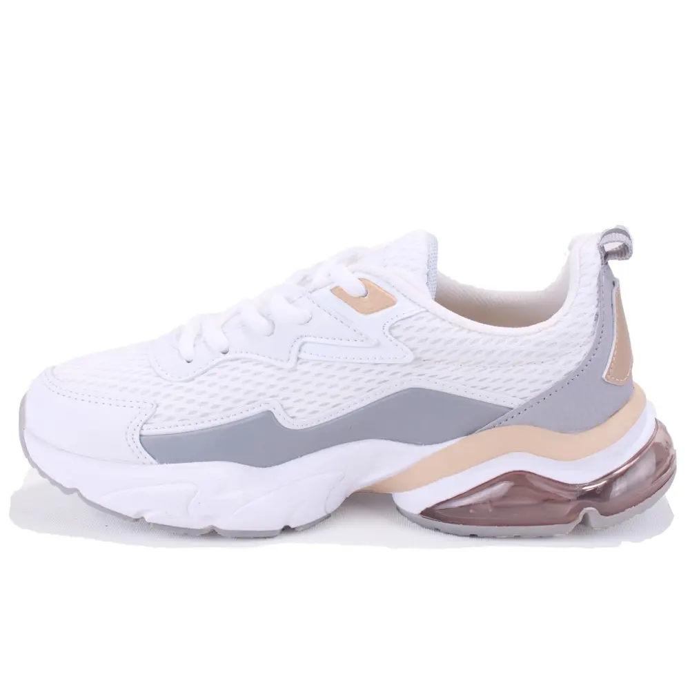 Kinetix Valentı Tx  Beyaz Gri Ortopedik Günlük Kadın Spor Ayakkab