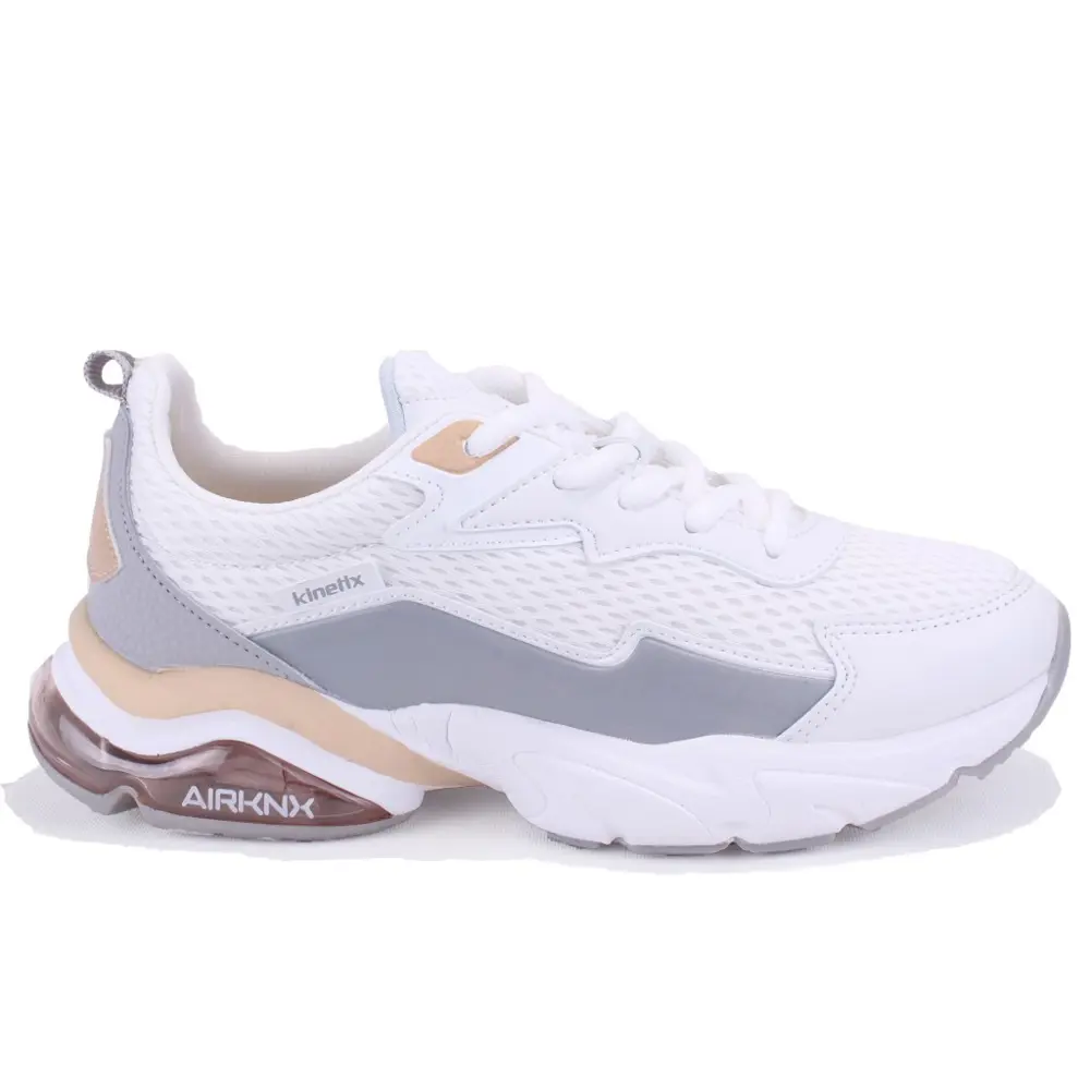 Kinetix Valentı Tx  Beyaz Gri Ortopedik Günlük Kadın Spor Ayakkab