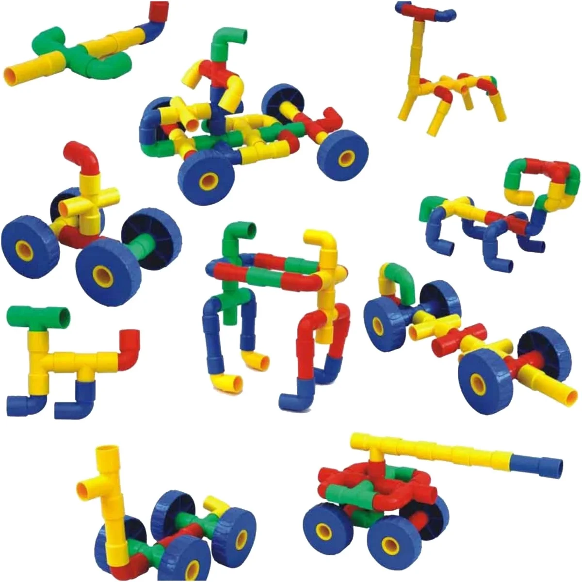 King Kids Tekerlekli Boru  72 Parça - PE 7190