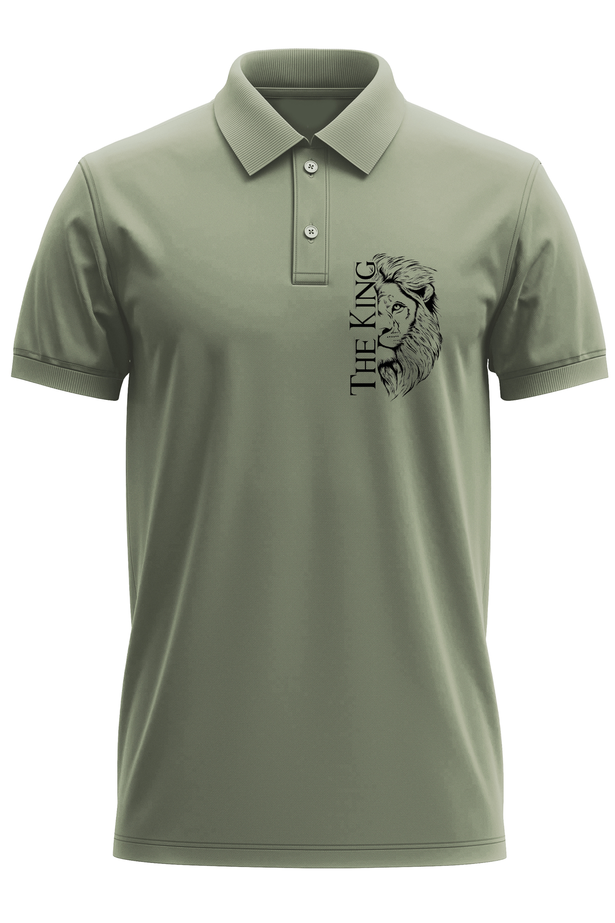 Remonz King Kral Baskılı %100 Pamuk Regular Fit Polo Yaka T-Shirt