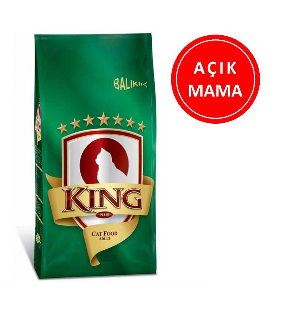King  Plus Fish Balıklı Yetişkin Kedi Maması 1 Kg Açik