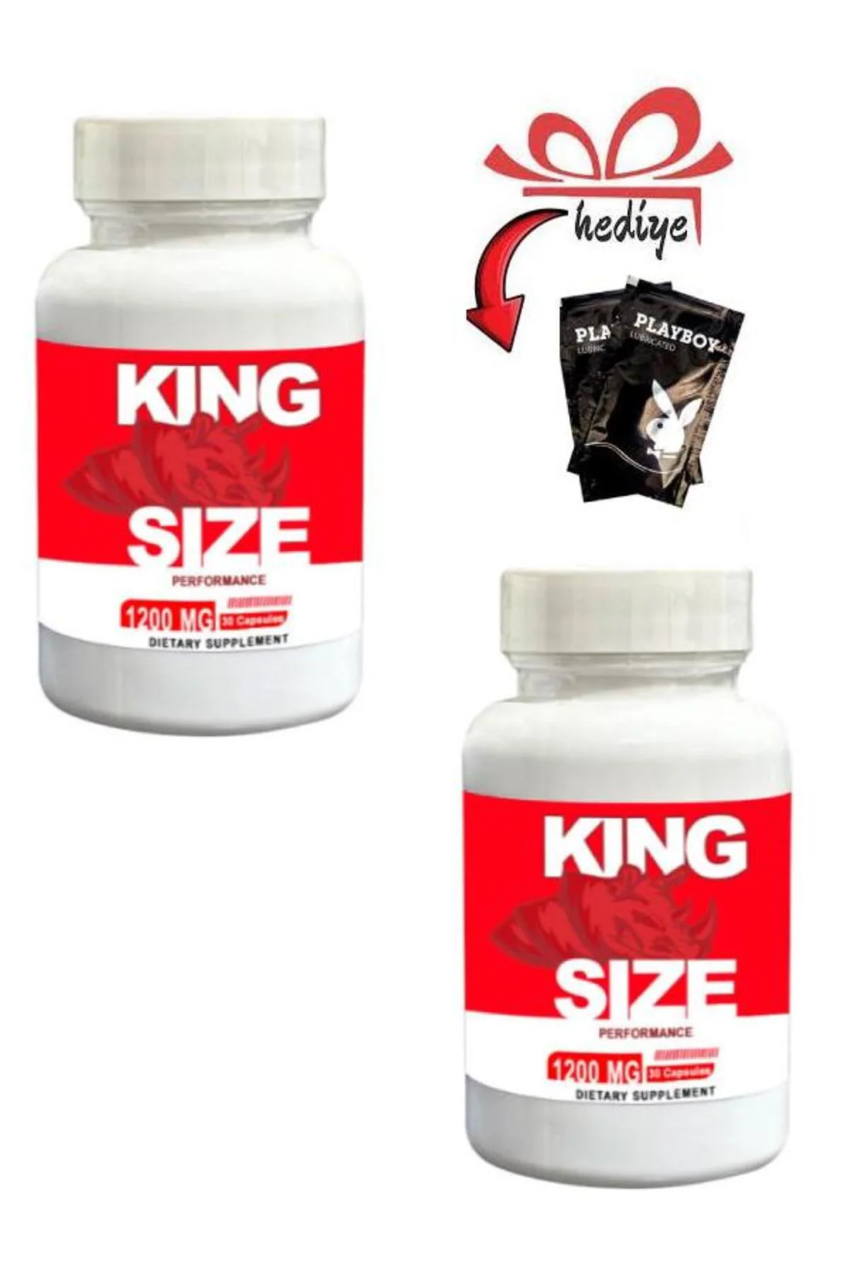 King Size Erkek Destekleyici 30'lu 2 Adet + Kayganlaştırıcı Jelle | Güç ve Dayanıklılık Fiyatı, Yorumları ve Özellikleri