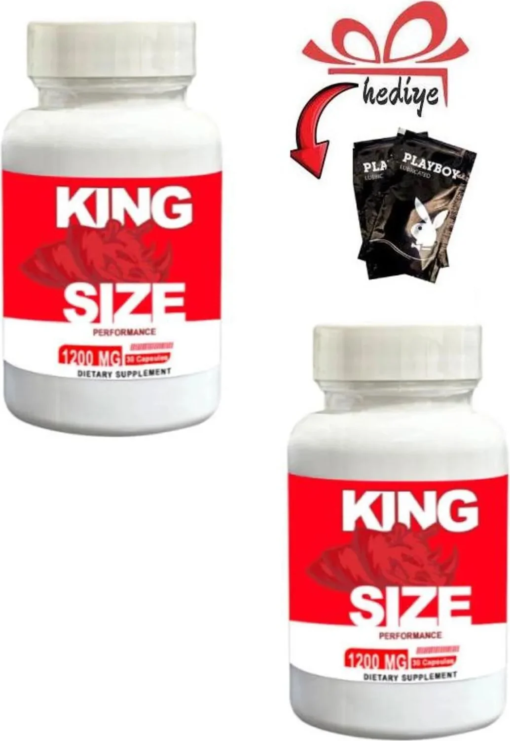 King Size Erkek Dstklyci 30lu 2 Adet + Kayganlaştırıcı Jel Seti Fiyatı, Yorumları ve Özellikleri