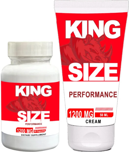 King Size Kapsül + Krem Seti – 1200MG Güçlü Performans Desteği