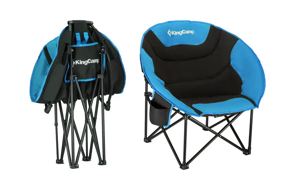 KingCamp Moon Kamp Sandalyesi Siyah Mavi