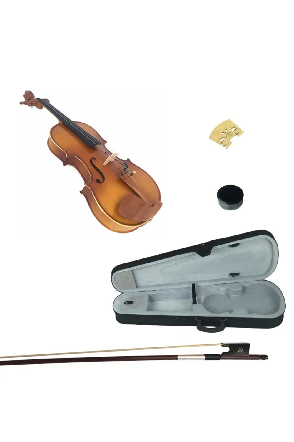 Kınglos Kng Pja-1003 3/4 Öğrenci Kemanı Mat 3/4 Kutulu, Ön Ladin,
