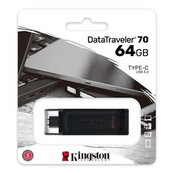 Kingston DT70 64GB USB-C 3.2 Gen 1 Type-C Flash Bellek
