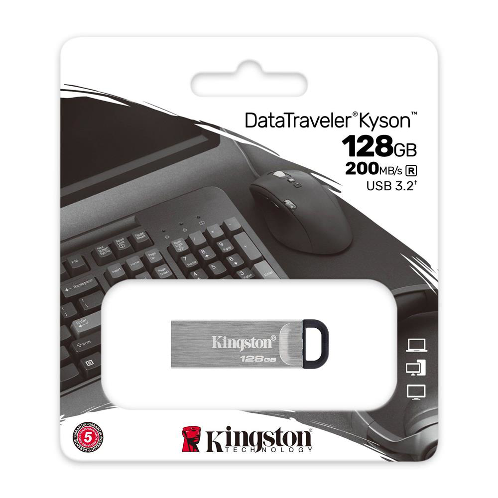 Kingston DTKN-128GB 128GB DataTraveler Kyson 200MB-s Metal USB 3.