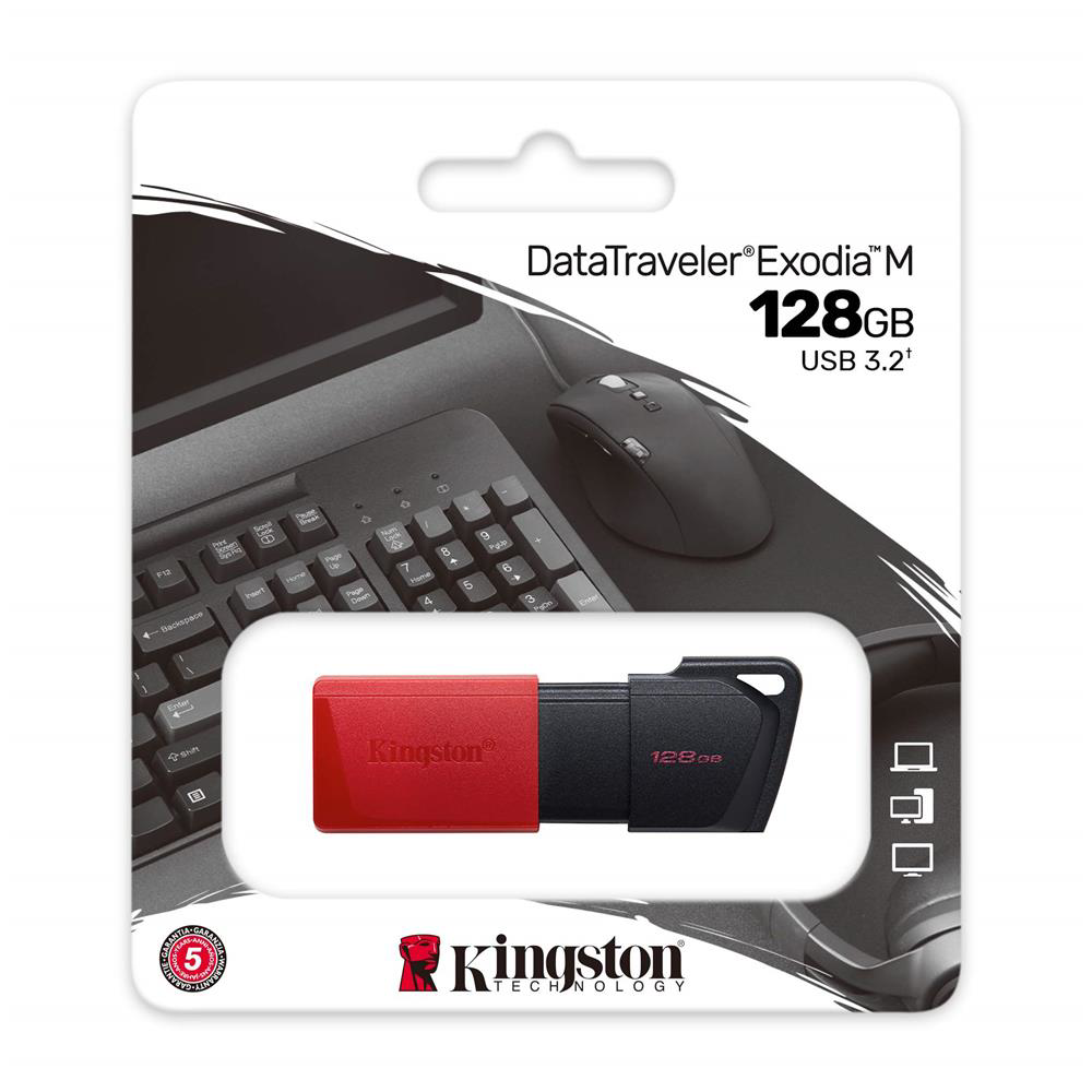 Kingston DTXM-128GB 128GB USB3.2 Gen1 DataTraveler Exodia M (Blac