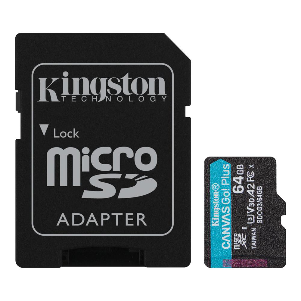 Kingston SDCG3-64GB 64GB microSDXC Canvas Go Plus 170R A2 U3 V30