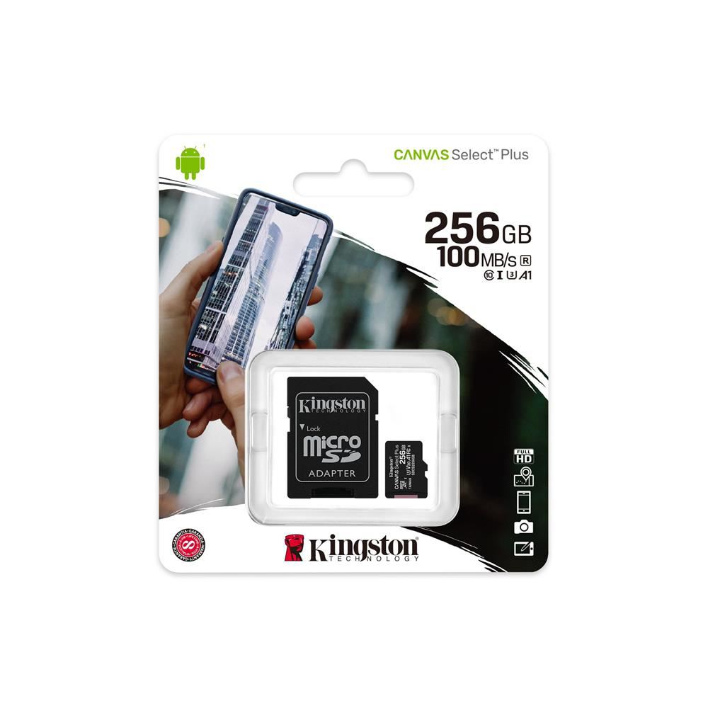 Kingston SDCS2-256GB 256GB micSDXC Canvas Select Plus 100R A1 C10