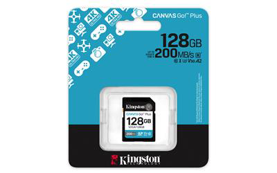 Kingston SDG4-128GB 128GB SDXC Canvas Go Plus Gen4 200MB-s C10 UH