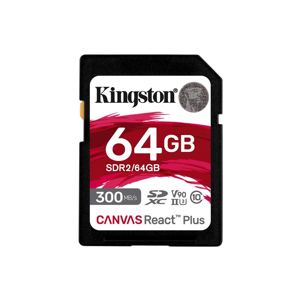 Kingston SDR2-64GB Canvas React Plus SDXC UHS-II 300R-260W U3 V90