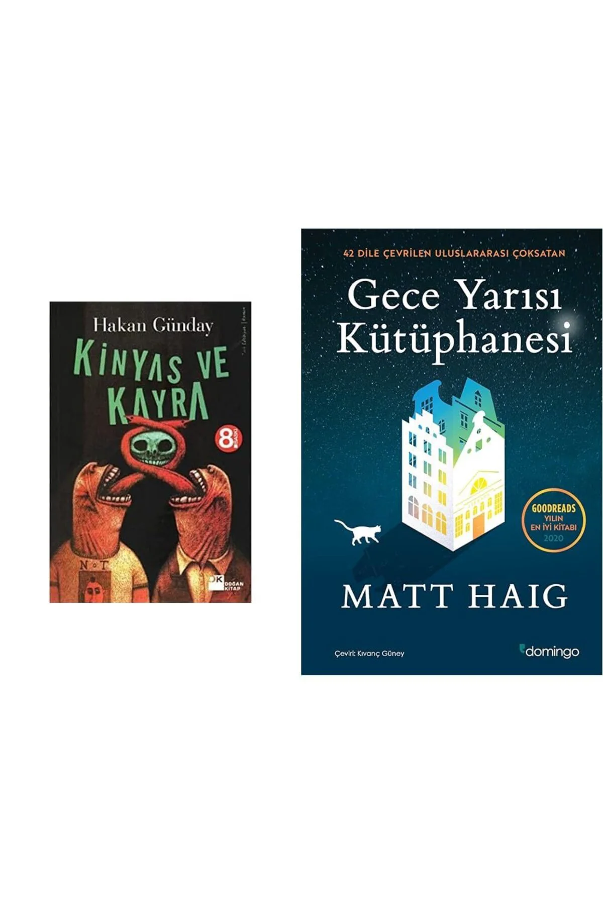kinyas ve kayra + geceyarisi kutuphanesi =2set