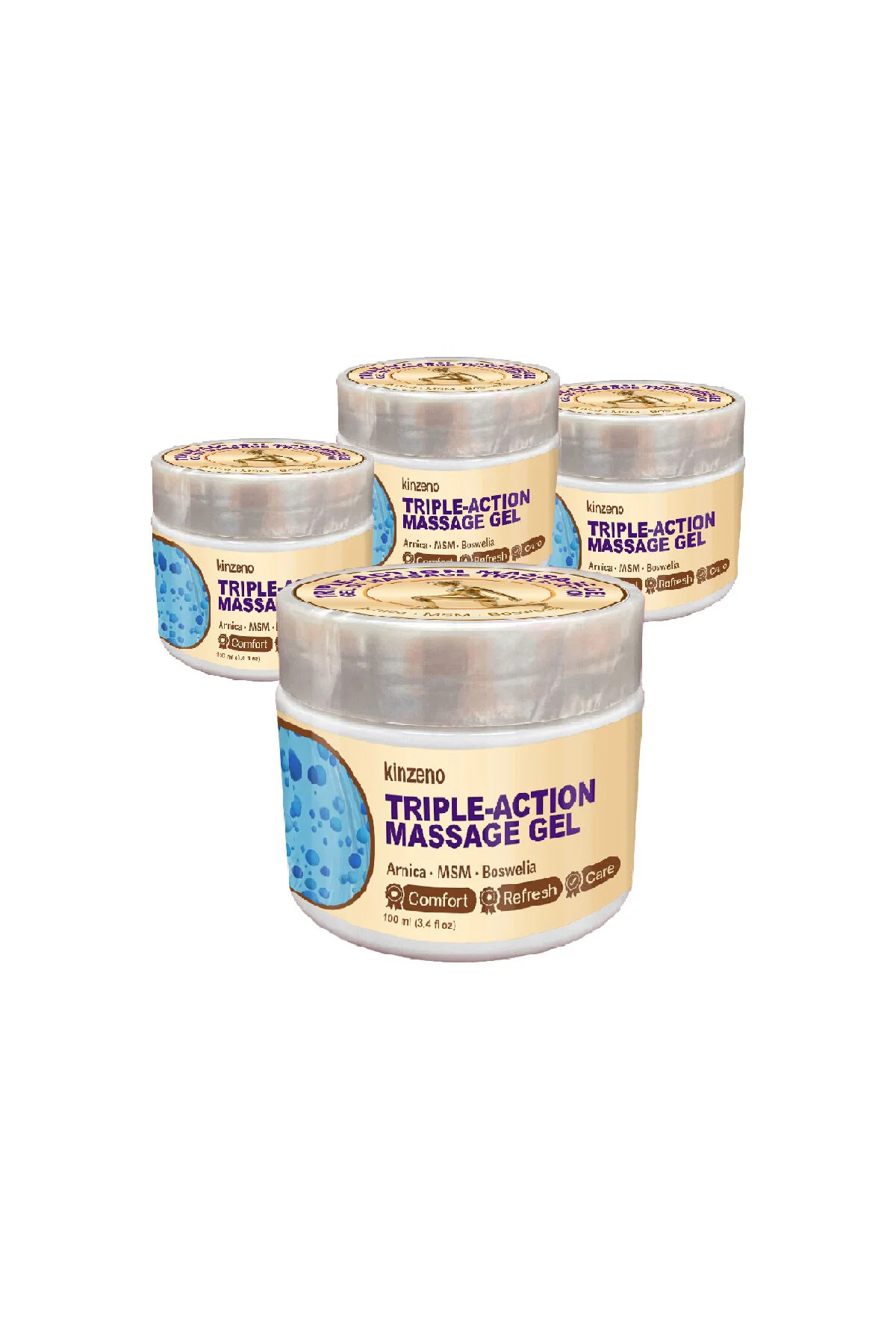 Kinzeno 4 Adet Active-RelaxCream 100 ml Arnika Montana Özü Glukozamin Kondroitin MSM İçerikli Rahatlamaya Krem