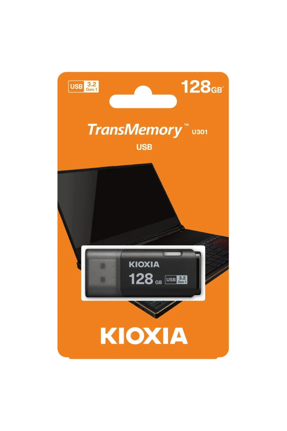 KIOXIA U301K 128GB USB 3.2 Gen1 TransMemory Flash Disk (Siyah)