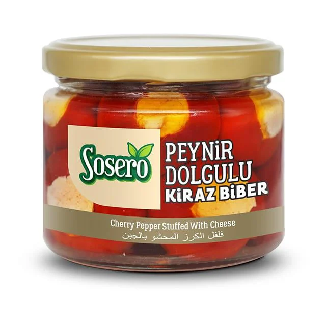 Kiraz Biber Peynir Dolgulu 290 gr - Atıştırmalık Lezzet
