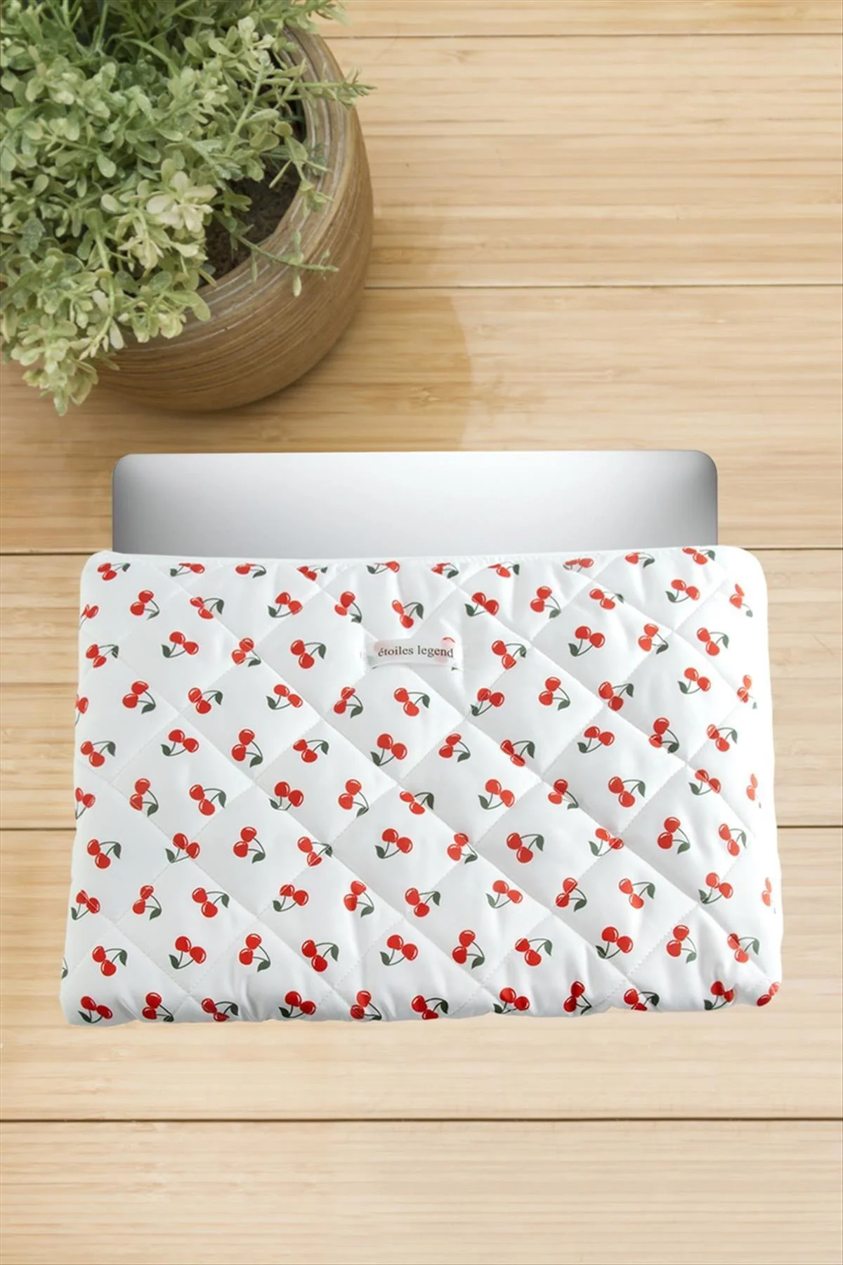 Kiraz Desenli Labtop Bilgisayar Çantası 13*14 inç