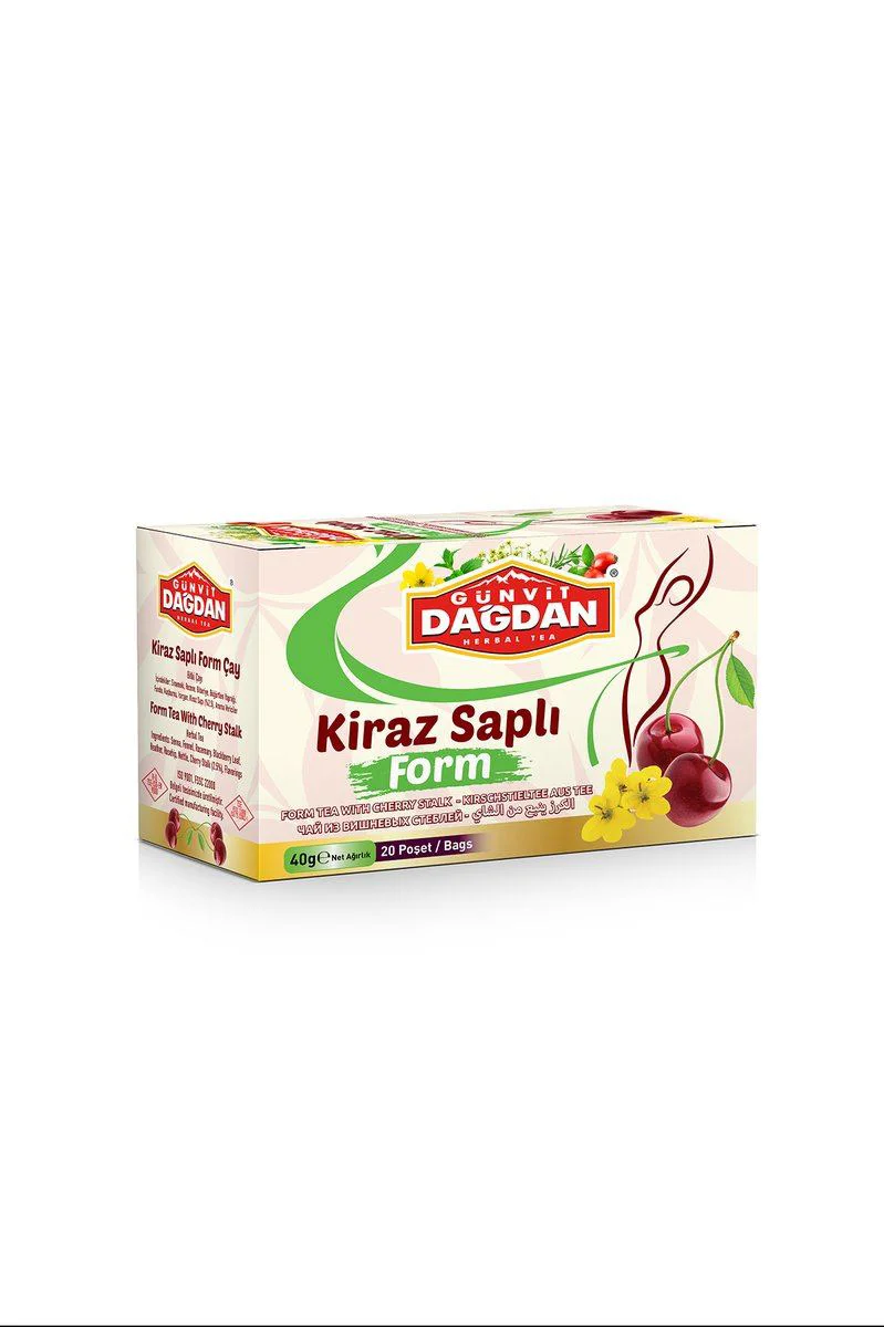 Kiraz Saplı Form Çayı - Bardak Poşet 20'li | Doğal Detoks ve Şekil Desteği Fiyatı, Yorumları ve Özellikleri