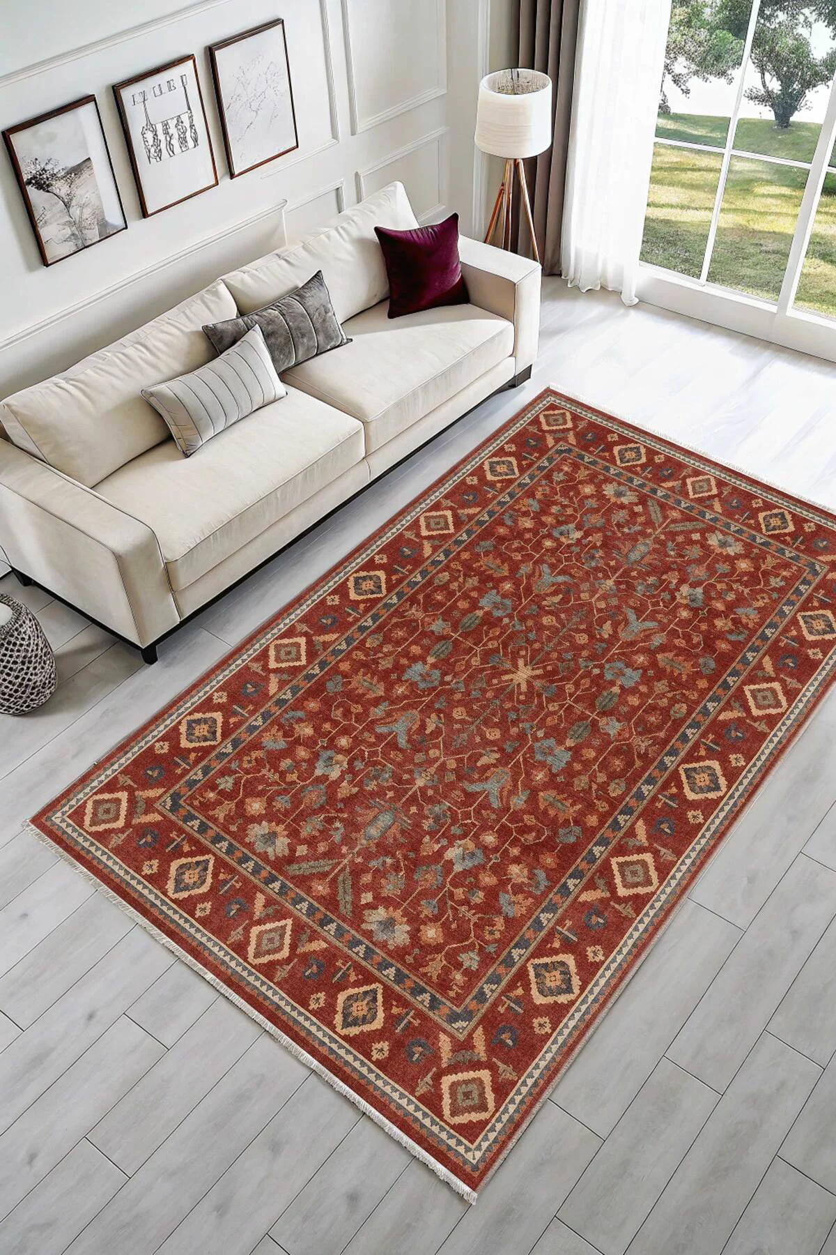Kiremit Anadolu Kilim Şönil Halı Yolluk Kaymaz Yıkanabilir