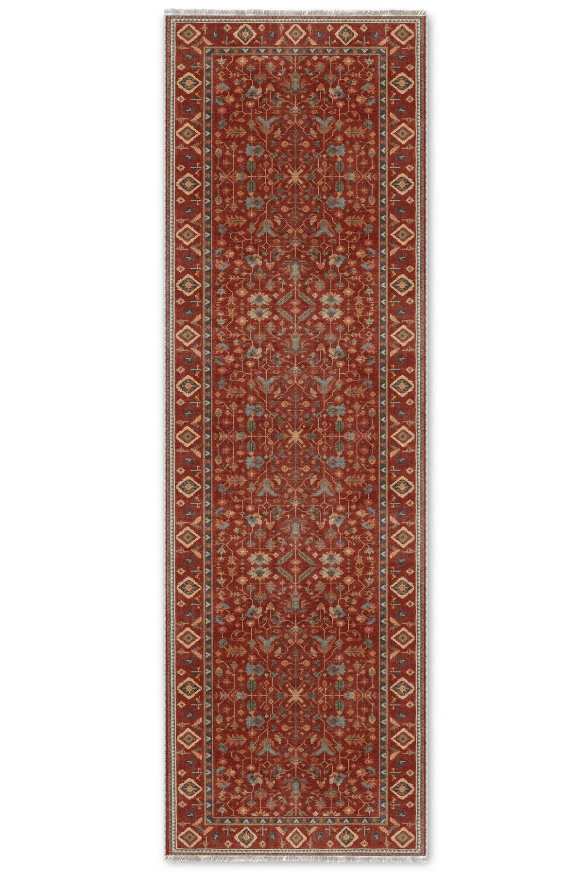 Kiremit Anadolu Kilim Şönil Halı Yolluk Kaymaz Yıkanabilir