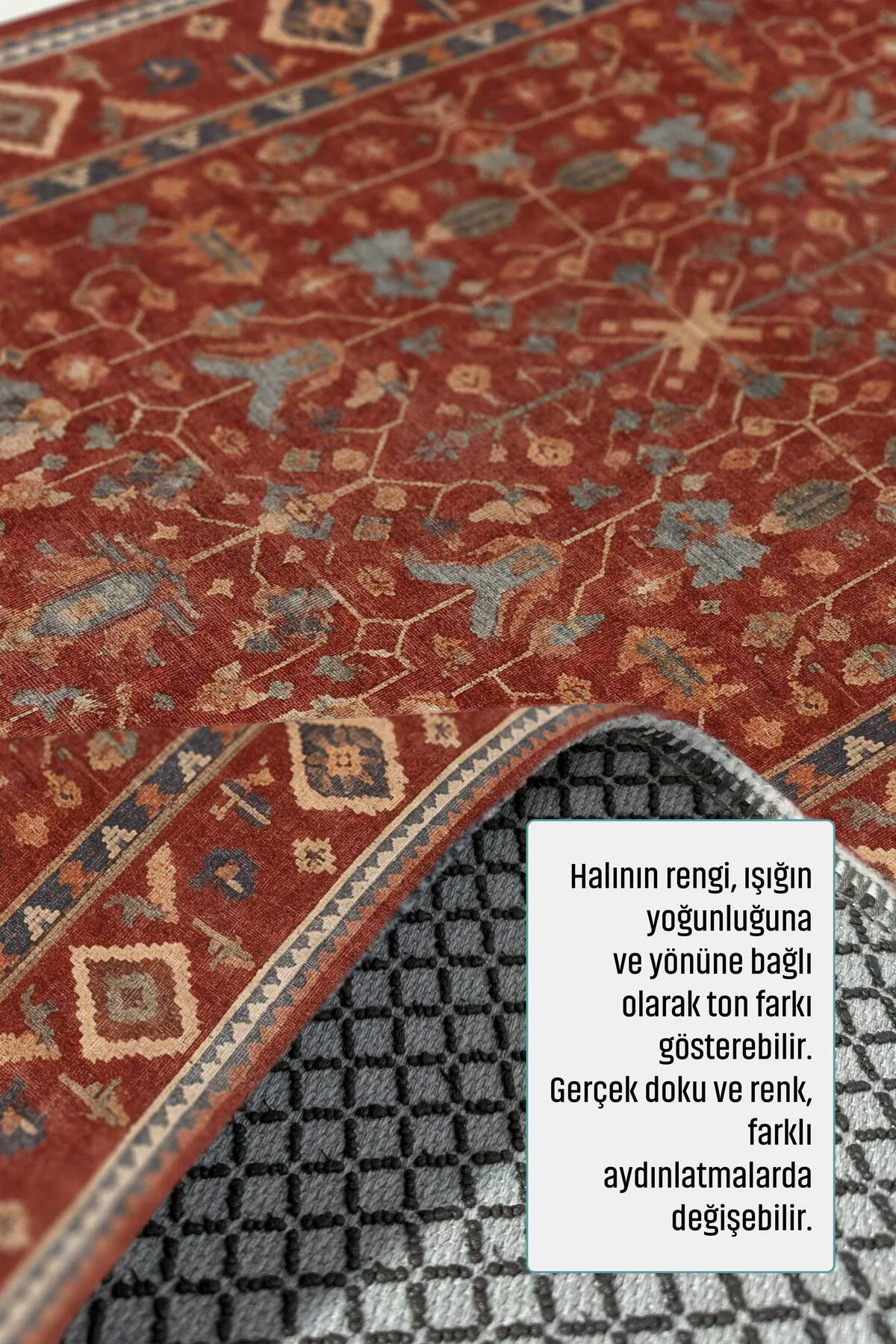 Kiremit Anadolu Kilim Şönil Halı Yolluk Kaymaz Yıkanabilir