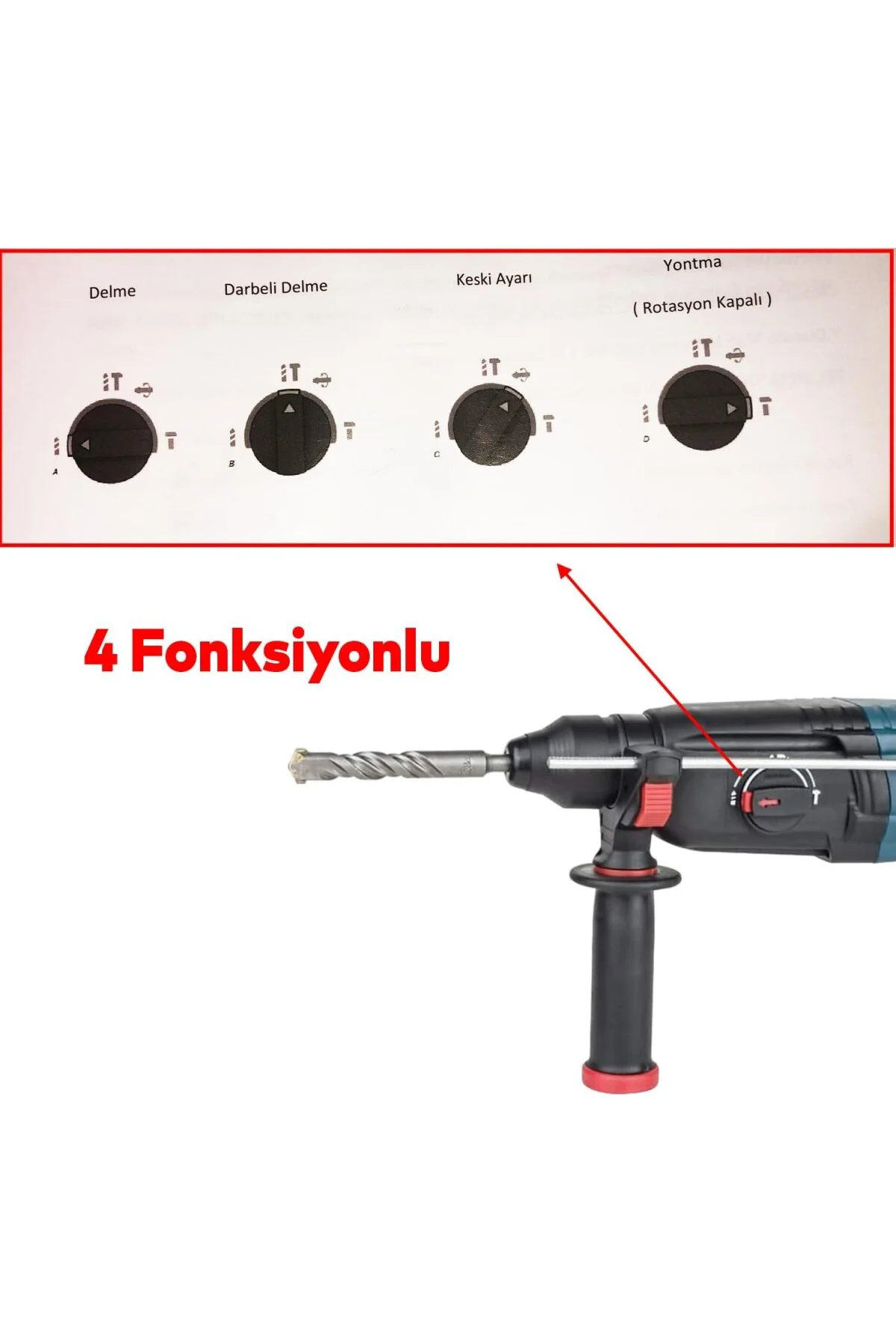 Kırıcı Delici Darbeli Matkap 800 W Ahşap Metal Beton Elektropnöma