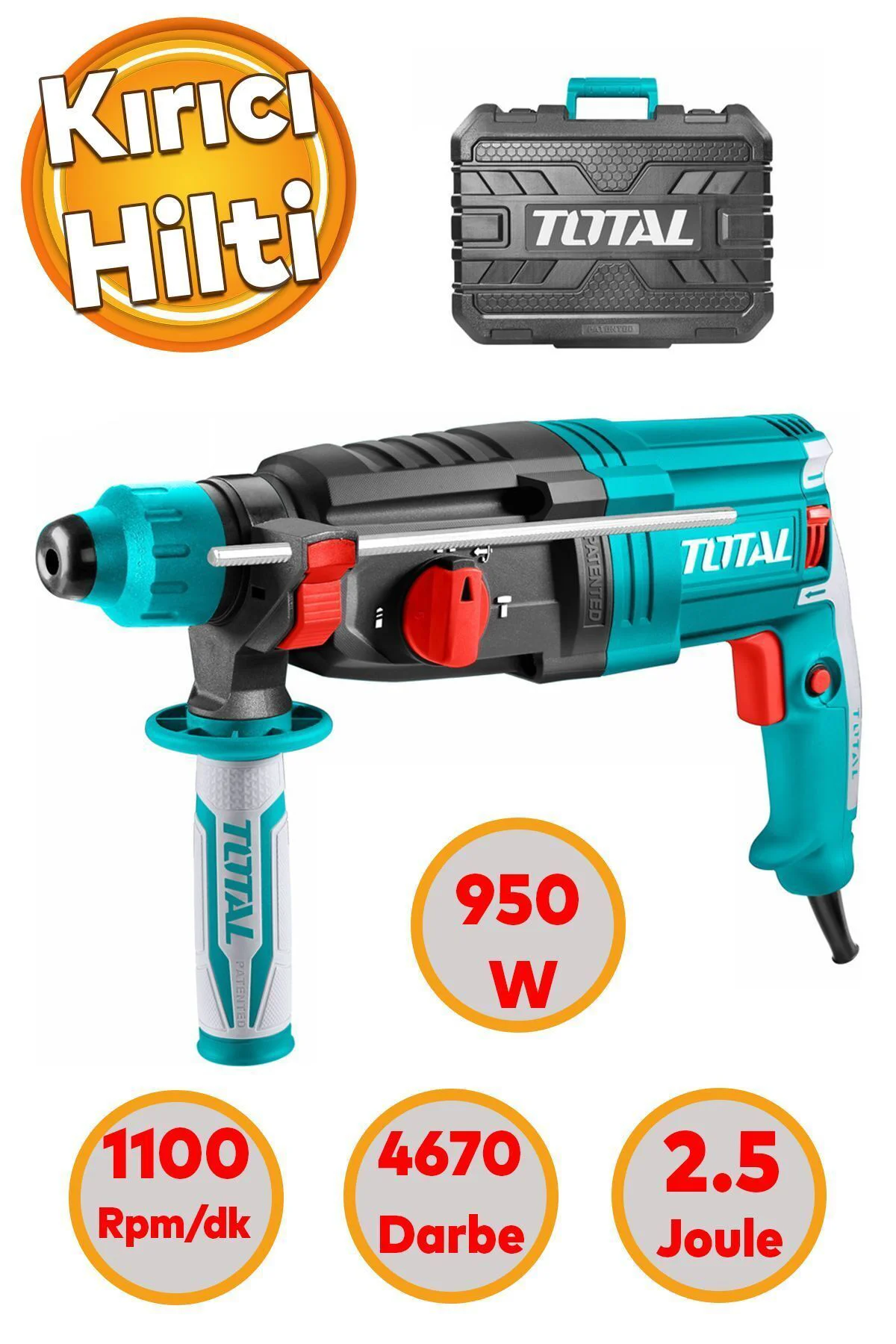 Kırıcı Delici Darbeli Matkap 950 W Metal Beton Ahşap Elektropnöma