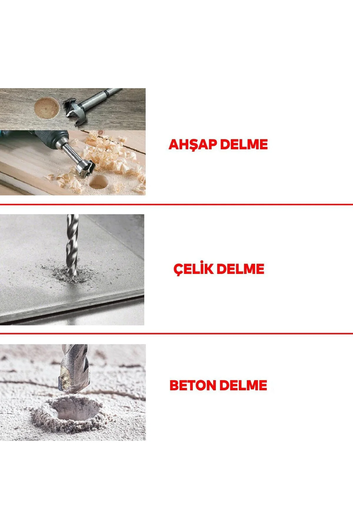 Kırıcı Delici Darbeli Matkap 800 W Ahşap Metal Beton Elektropnöma