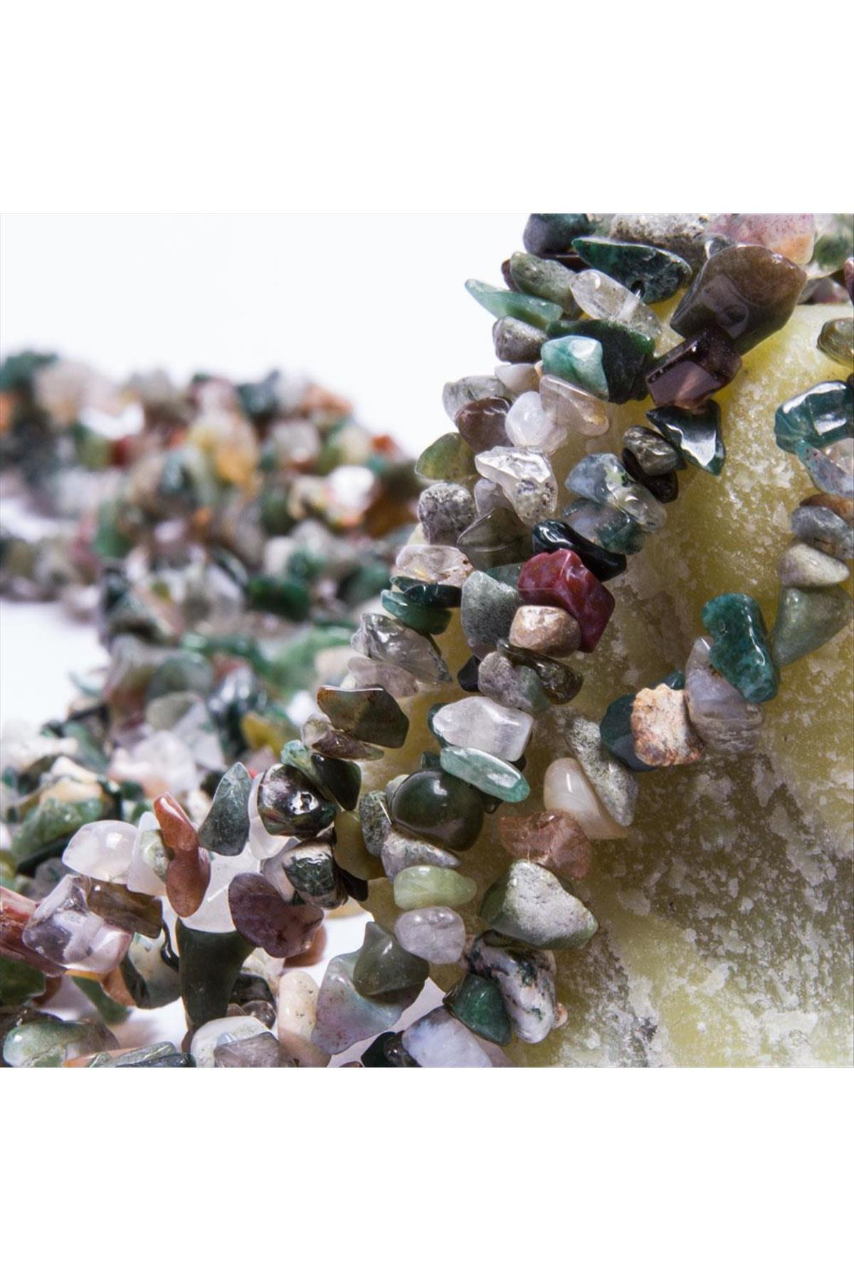 Kırık Hint Akiği Doğal Taş