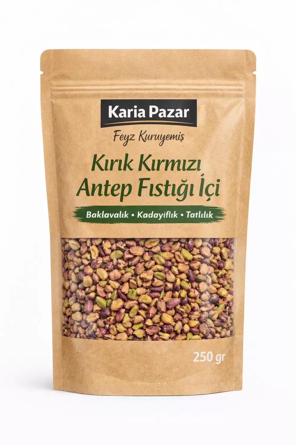 Kırık Kırmızı Antep Fıstığı Tatlılık Serpmelik 250 g