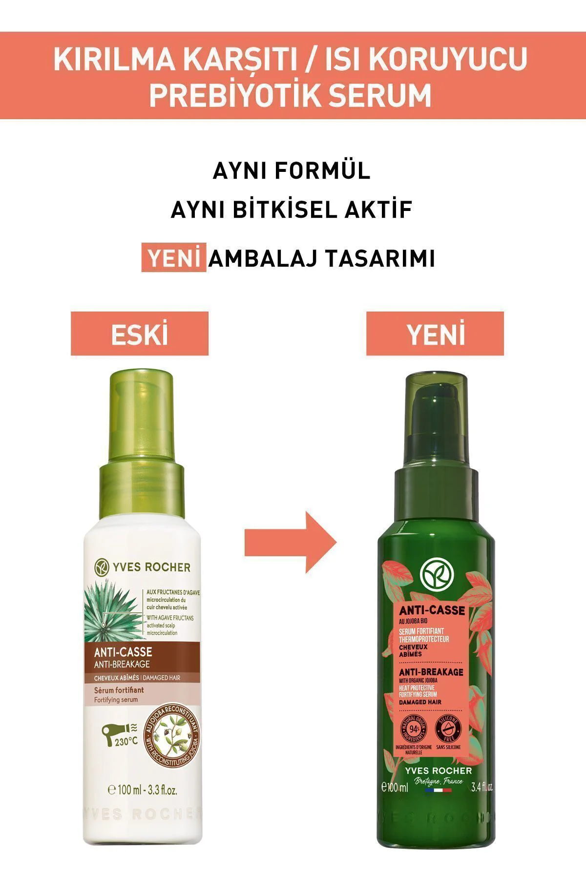 Kırılma Karşıtı Isı Koruyucu Prebiyotik Serum Vegan-100 ml