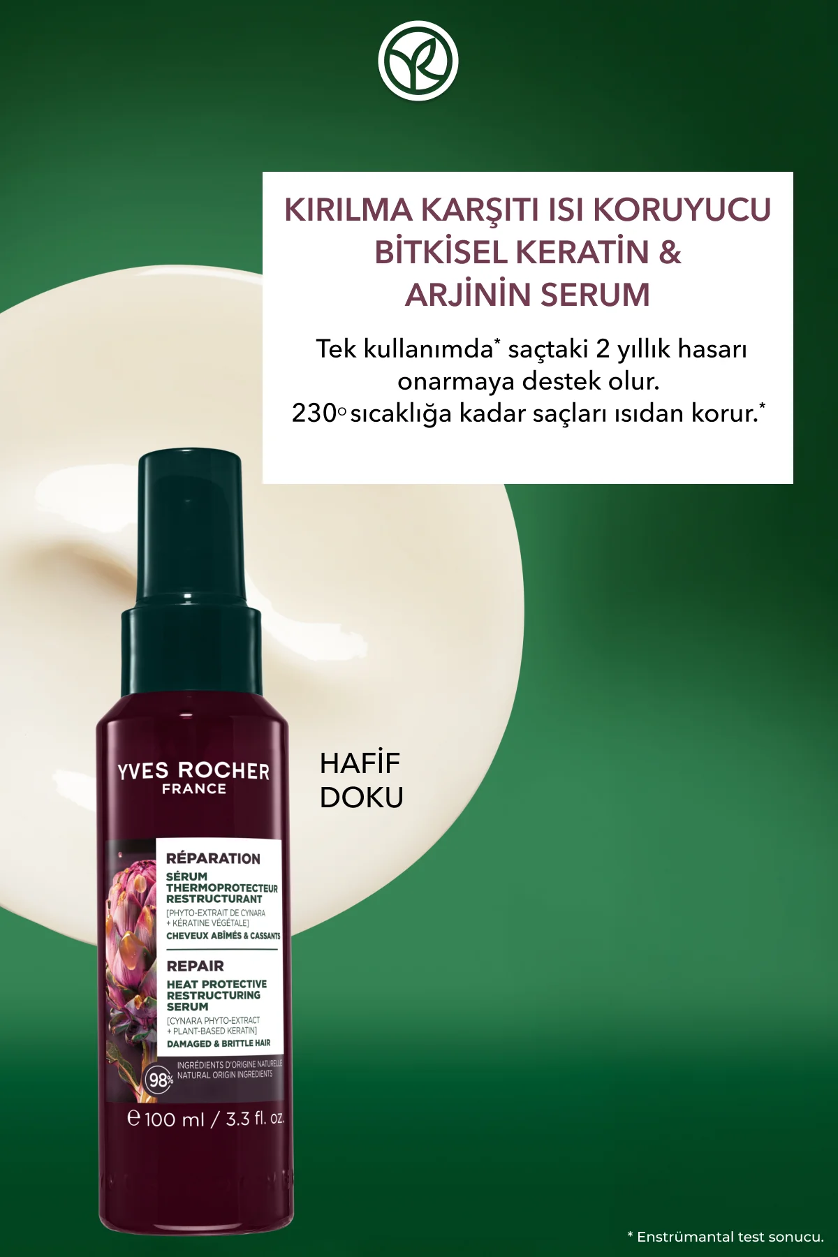 Kırılma Karşıtı Isı Koruyucu Bitkisel Keratin Arjinin Serum - Yıp