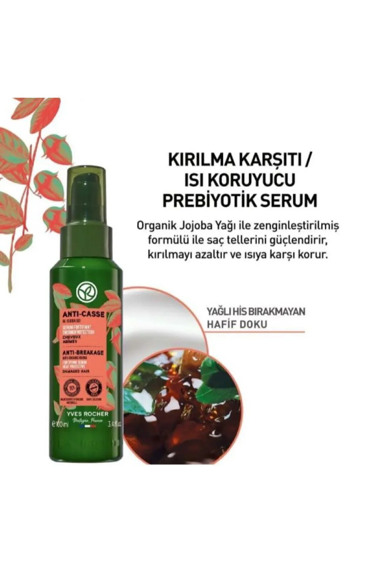Kırılma Karşıtı Prebiyotik Serum - Yıpranmış Saçlar / Isı koruyuc