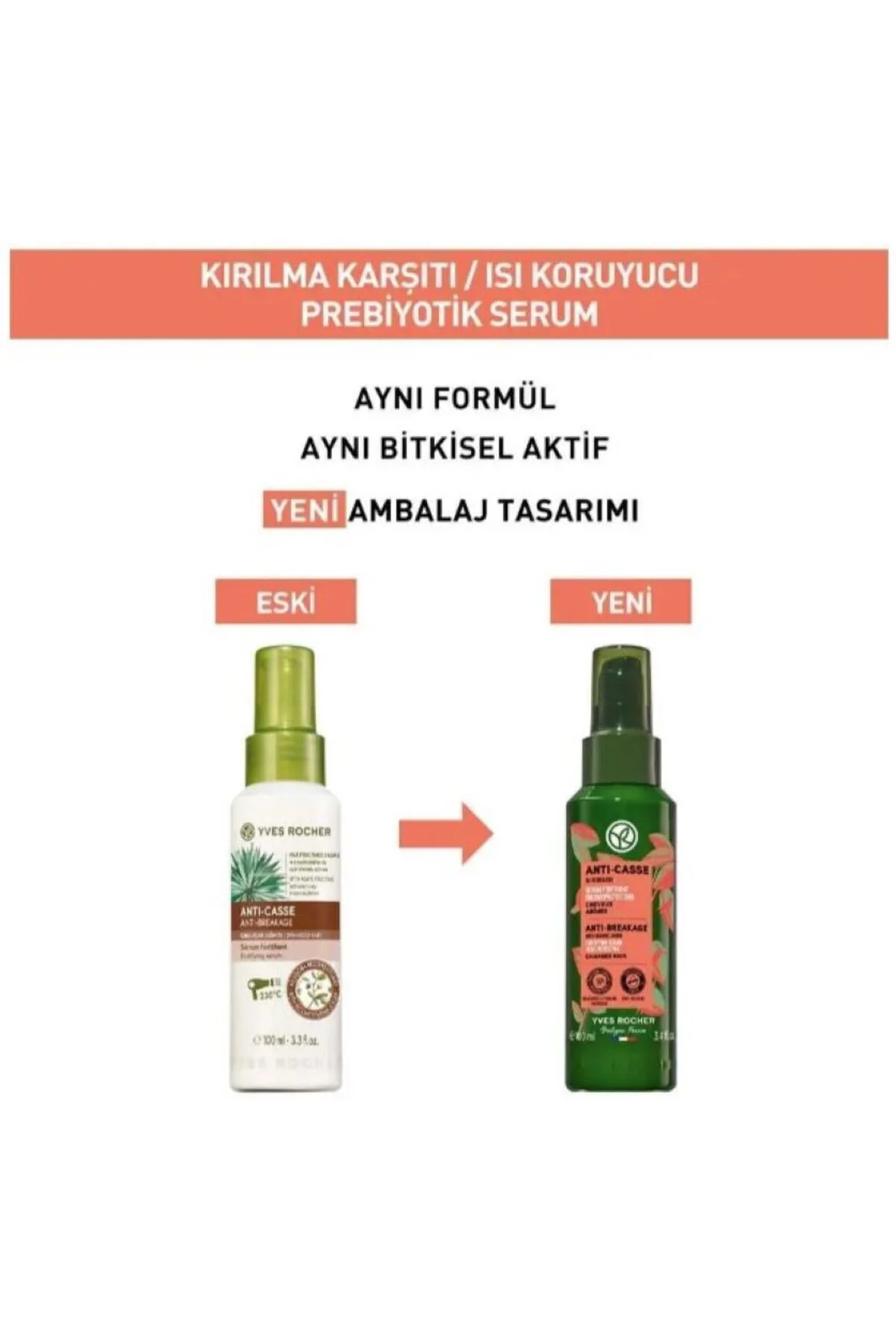 Kırılma Karşıtı Prebiyotik Serum - Yıpranmış Saçlar / Isı koruyuc