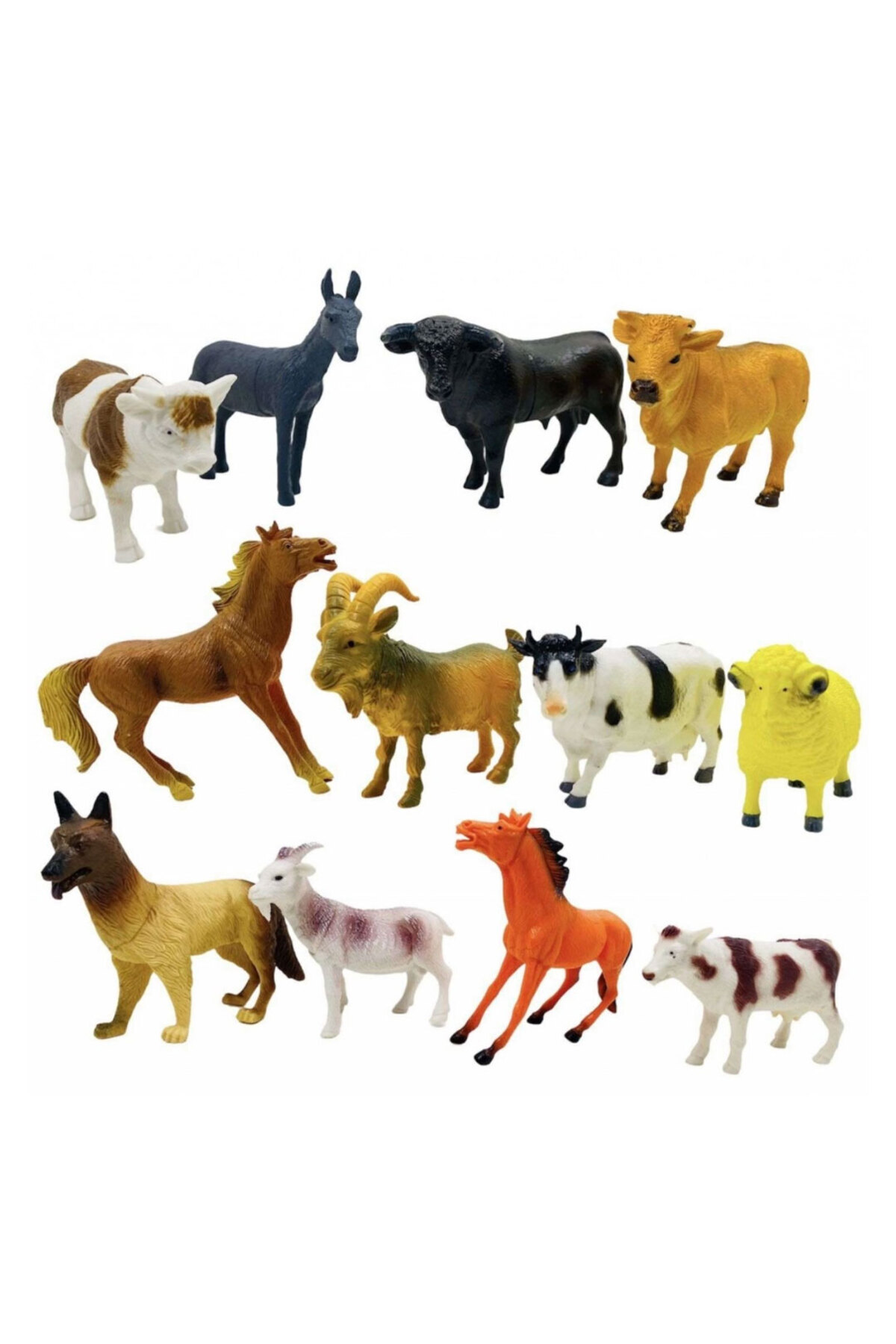 Oyuncak Store Kırılmaz 12 Li Çiftlik Hayvanları Figür Oyuncak 11 Cm