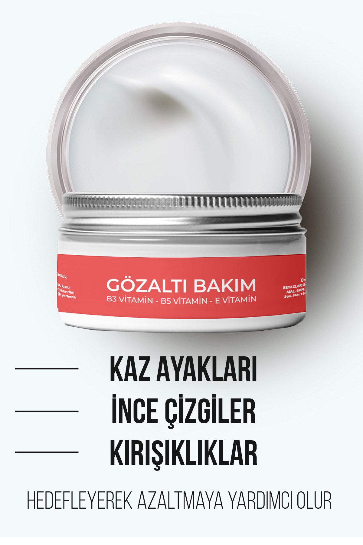 Kırışıklık Karşıtı Göz Çevresi Kremi, Göz Altı Kremi, Yoğun Nem D