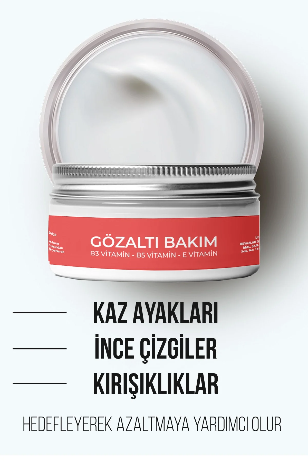 Kırışıklık Karşıtı Göz Çevresi Kremi, Göz Altı Kremi, Yoğun Nem D - Görsel 2
